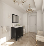 Laviva - Estella 32" Espresso Bathroom Vanity with White Carrara Marble Countertop | 3130709-32E-WC