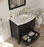 Laviva - Estella 32" Espresso Bathroom Vanity with White Carrara Marble Countertop | 3130709-32E-WC