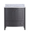 Laviva - Estella 32" Grey Bathroom Vanity with White Carrara Marble Countertop | 3130709-32G-WC