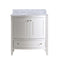 Laviva - Estella 32" White Bathroom Vanity with White Carrara Marble Countertop | 3130709-32W-WC