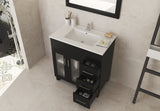 Laviva - Nova 32" Espresso Bathroom Vanity with White Ceramic Basin Countertop | 31321529-32E-CB