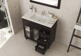 Laviva - Nova 36" Brown Bathroom Vanity with White Ceramic Basin Countertop | 31321529-36B-CB