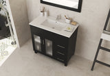 Laviva - Nova 36" Espresso Bathroom Vanity with White Ceramic Basin Countertop | 31321529-36E-CB