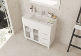 Laviva - Nova 36" White Bathroom Vanity with White Ceramic Basin Countertop | 31321529-36W-CB