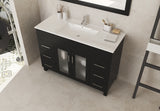 Laviva - Nova 48" Espresso Bathroom Vanity with White Ceramic Basin Countertop | 31321529-48E-CB