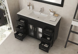 Laviva - Nova 48" Espresso Bathroom Vanity with White Ceramic Basin Countertop | 31321529-48E-CB