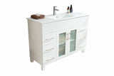 Laviva - Nova 48" White Bathroom Vanity with White Ceramic Basin Countertop | 31321529-48W-CB