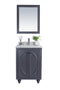 Laviva - Odyssey 24" Maple Grey Bathroom Vanity with White Carrara Marble Countertop | 313613-24G-WC