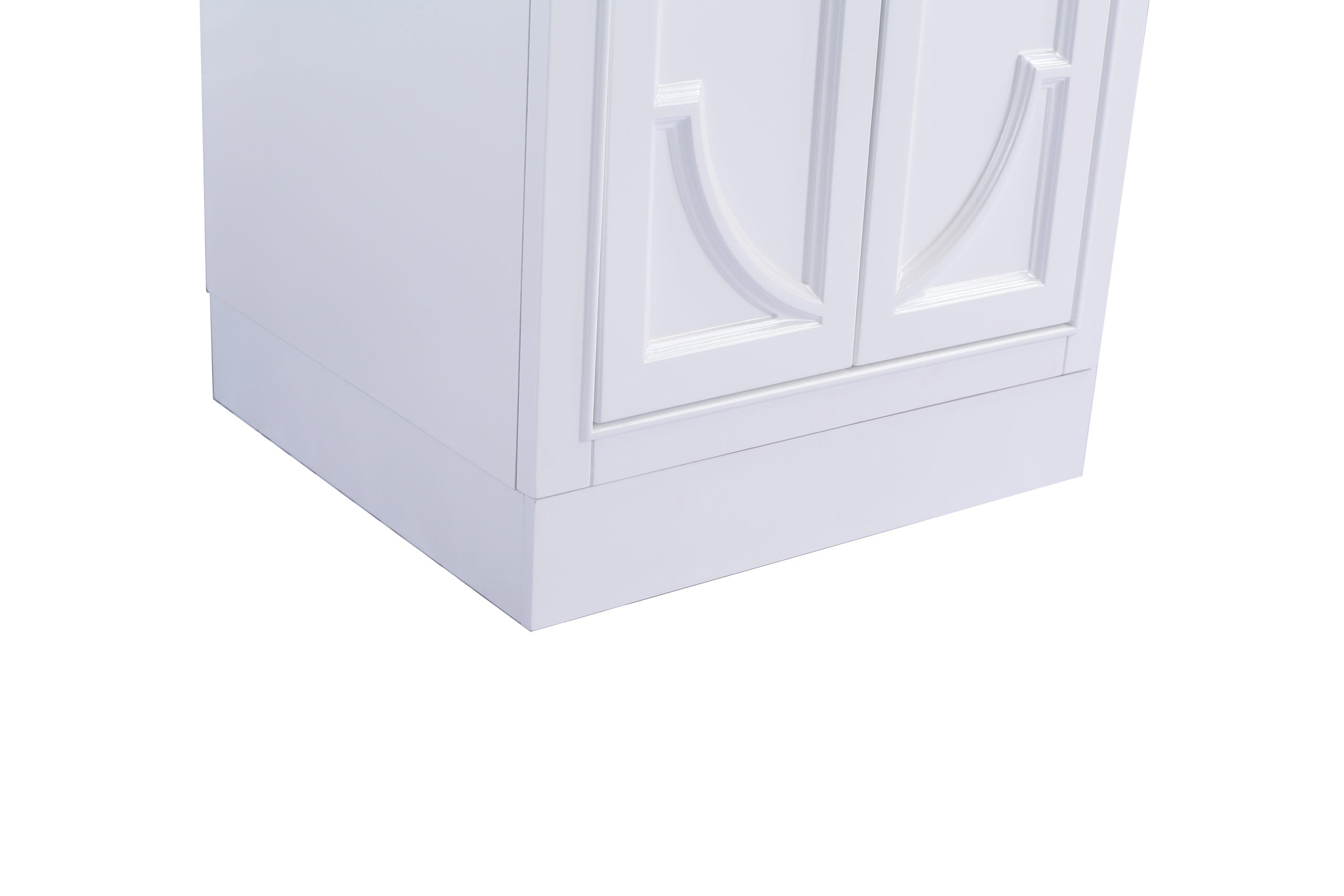 Laviva - Odyssey 24" White Bathroom Vanity with White Stripes Marble Countertop | 313613-24W-WS