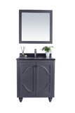 Laviva - Odyssey 30" Maple Grey Bathroom Vanity with Black Wood Marble Countertop | 313613-30G-BW