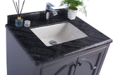 Laviva - Odyssey 30" Maple Grey Bathroom Vanity with Black Wood Marble Countertop | 313613-30G-BW