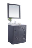 Laviva - Odyssey 30" Maple Grey Bathroom Vanity with Black Wood Marble Countertop | 313613-30G-BW