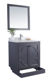 Laviva - Odyssey 30" Maple Grey Bathroom Vanity with Matte Black VIVA Stone Solid Surface Countertop | 313613-30G-MB