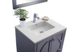 Laviva - Odyssey 30" Maple Grey Bathroom Vanity with Matte White VIVA Stone Solid Surface Countertop | 313613-30G-MW