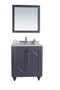 Laviva - Odyssey 30" Maple Grey Bathroom Vanity with White Stripes Marble Countertop | 313613-30G-WS