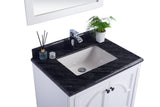 Laviva - Odyssey 30" White Bathroom Vanity with Black Wood Marble Countertop | 313613-30W-BW