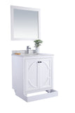 Laviva - Odyssey 30" White Bathroom Vanity with Black Wood Marble Countertop | 313613-30W-BW