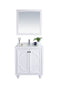 Laviva - Odyssey 30" White Bathroom Vanity with Pure White Phoenix Stone Countertop | 313613-30W-PW