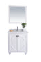 Laviva - Odyssey 30" White Bathroom Vanity with White Carrara Marble Countertop | 313613-30W-WC