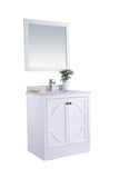 Laviva - Odyssey 30" White Bathroom Vanity with White Quartz Countertop | 313613-30W-WQ