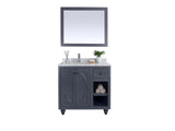 Laviva - Odyssey 36" Maple Grey Bathroom Vanity with White Carrara Marble Countertop | 313613-36G-WC