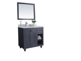 Laviva - Odyssey 36" Maple Grey Bathroom Vanity with White Carrara Marble Countertop | 313613-36G-WC