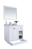 Laviva - Odyssey 36" White Bathroom Vanity with White Carrara Marble Countertop | 313613-36W-WC