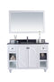 Laviva - Odyssey 48" White Bathroom Vanity with Black Wood Marble Countertop | 313613-48W-BW