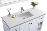 Laviva - Odyssey 48" White Bathroom Vanity with Matte White VIVA Stone Solid Surface Countertop | 313613-48W-MW