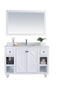 Laviva - Odyssey 48" White Bathroom Vanity with White Carrara Marble Countertop | 313613-48W-WC