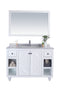 Laviva - Odyssey 48" White Bathroom Vanity with White Stripes Marble Countertop | 313613-48W-WS