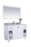 Laviva - Odyssey 48" White Bathroom Vanity with White Stripes Marble Countertop | 313613-48W-WS