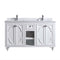 Laviva - Odyssey 60" White Double Sink Bathroom Vanity with White Carrara Marble Countertop | 313613-60W-WC