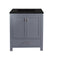 Laviva - Wilson 30" Grey Bathroom Vanity with Matte Black VIVA Stone Solid Surface Countertop | 313ANG-30G-MB