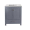 Laviva - Wilson 30" Grey Bathroom Vanity with Matte White VIVA Stone Solid Surface Countertop | 313ANG-30G-MW