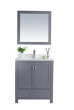 Laviva - Wilson 30" Grey Bathroom Vanity with Pure White Phoenix Stone Countertop | 313ANG-30G-PW