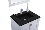 Laviva - Wilson 30" White Bathroom Vanity with Matte Black VIVA Stone Solid Surface Countertop | 313ANG-30W-MB
