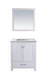 Laviva - Wilson 30" White Bathroom Vanity with Matte White VIVA Stone Solid Surface Countertop | 313ANG-30W-MW