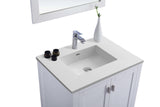 Laviva - Wilson 30" White Bathroom Vanity with Matte White VIVA Stone Solid Surface Countertop | 313ANG-30W-MW