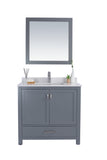 Laviva - Wilson 36" Grey Bathroom Vanity with White Quartz Countertop | 313ANG-36G-WQ