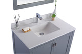 Laviva - Wilson 36" Grey Bathroom Vanity with White Quartz Countertop | 313ANG-36G-WQ