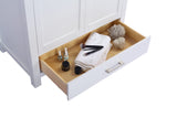 Laviva - Wilson 36" White Bathroom Vanity with White Carrara Marble Countertop | 313ANG-36W-WC