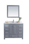 Laviva - Wilson 42" Grey Bathroom Vanity with White Carrara Marble Countertop | 313ANG-42G-WC