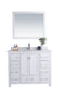 Laviva - Wilson 42" White Bathroom Vanity with White Carrara Marble Countertop | 313ANG-42W-WC