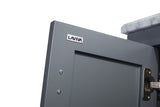 Laviva - Wilson 48" Grey Bathroom Vanity with Matte Black VIVA Stone Solid Surface Countertop | 313ANG-48G-MB