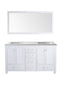 Laviva - Wilson 60" White Double Sink Bathroom Vanity with Matte White VIVA Stone Solid Surface Countertop | 313ANG-60W-MW