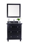 Laviva - Luna 30" Espresso Bathroom Vanity with Black Wood Marble Countertop | 313DVN-30E-BW