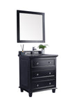 Laviva - Luna 30" Espresso Bathroom Vanity with Black Wood Marble Countertop | 313DVN-30E-BW