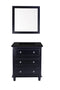 Laviva - Luna 30" Espresso Bathroom Vanity with Matte Black VIVA Stone Solid Surface Countertop | 313DVN-30E-MB