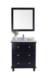 Laviva - Luna 30" Espresso Bathroom Vanity with White Carrara Marble Countertop | 313DVN-30E-WC